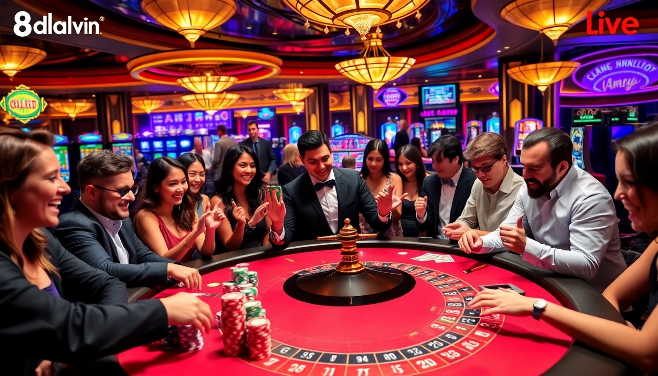 Experience the thrill of gaming at 8daywin.live with vibrant casino tables and exciting slot machines.