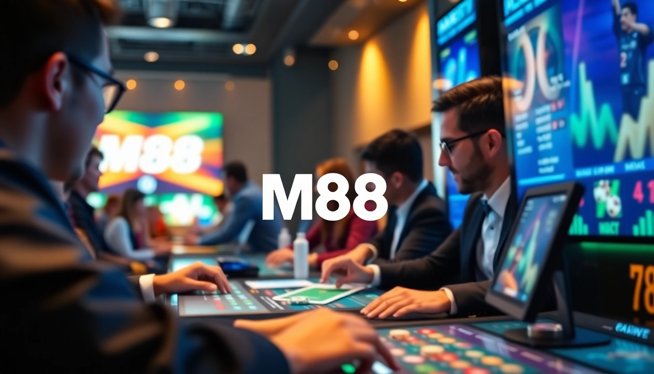 Engaged players exploring the digital casino experience at m88.com.mx, showcasing excitement and trust in online betting.
