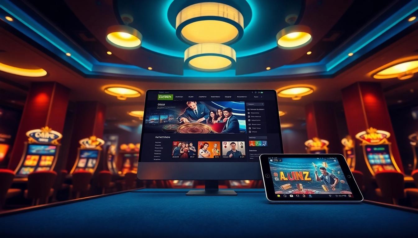 Dynamic online gaming scene on ev88win.live featuring casino and sports betting platforms.