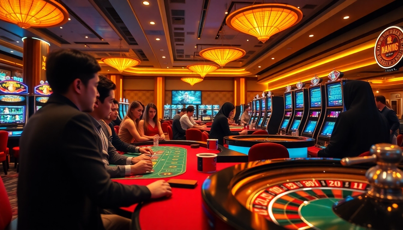 Vao luoi tv captures the thrill of live sports betting in a luxurious casino environment.