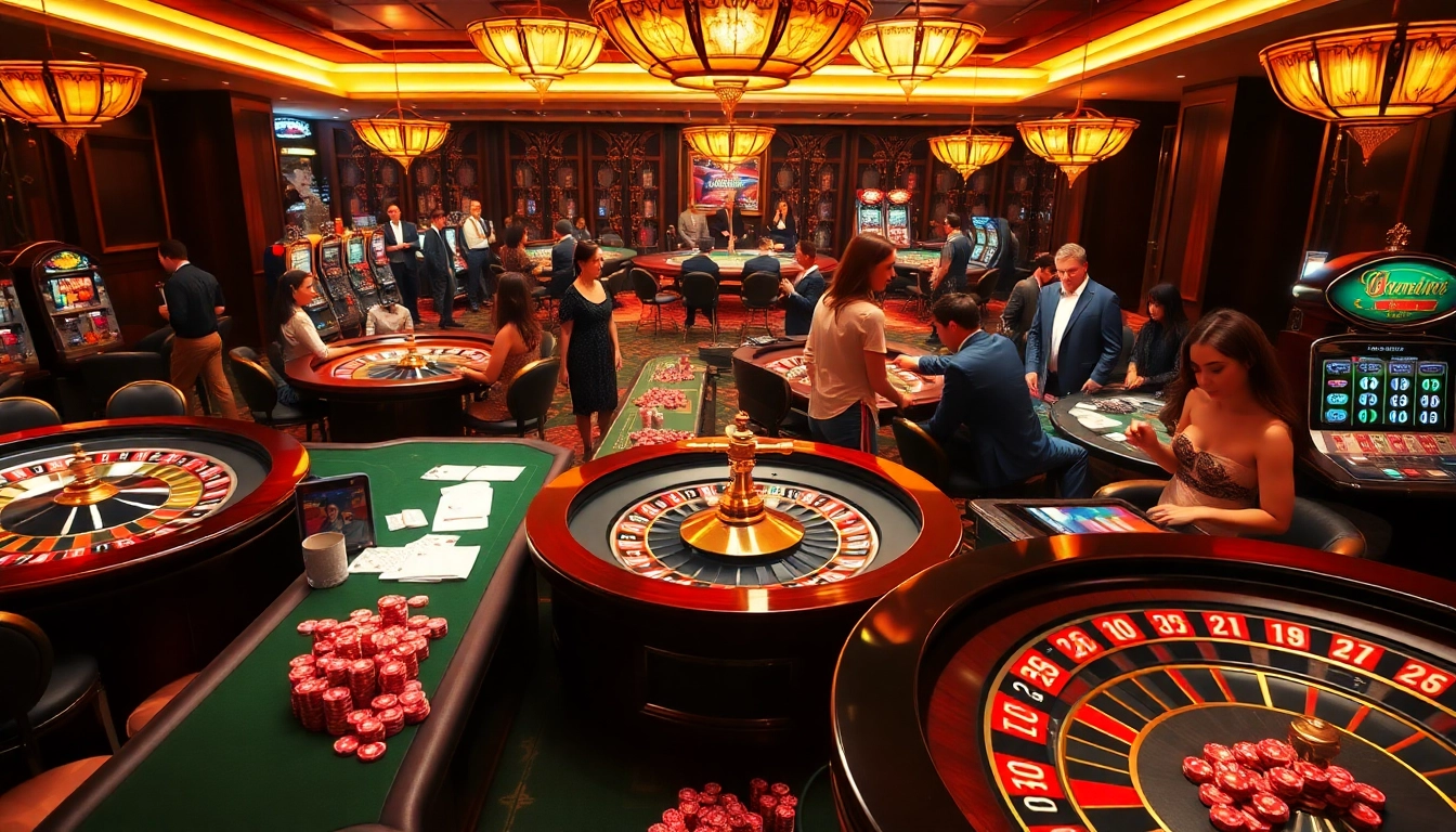 Người chơi tận hưởng trải nghiệm cờ bạc đầy cảm xúc tại casino Ku3933 với bàn cược sinh động và máy đánh bạc.
