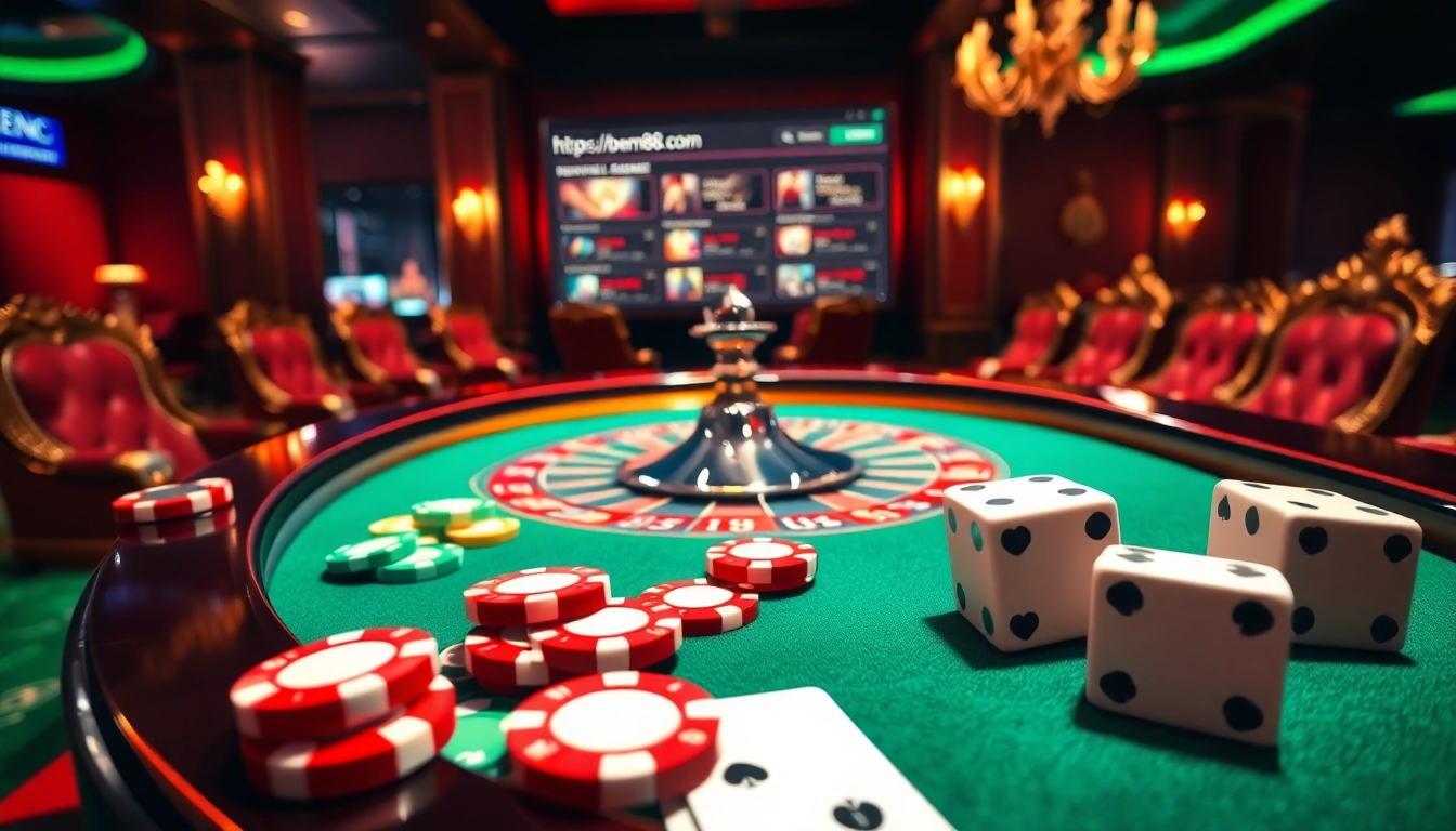 Engaging roulette game experience at https://bem88.com with vibrant chips and elegant atmosphere.