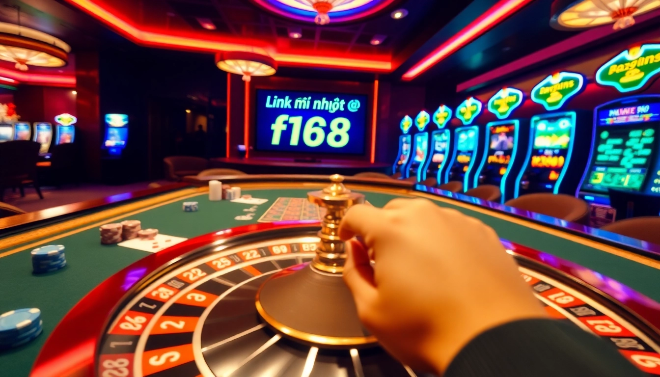 Experience the thrill of gambling with Link mới nhất f168 at an upscale casino setting.