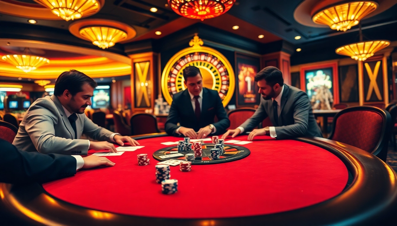 Experience the excitement of tg88 bet at a vibrant casino table with players engaged in high-stakes poker.