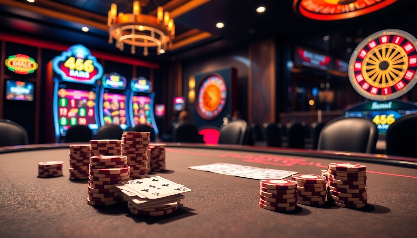 Engaging scene of poker gameplay highlights https://pg88hz.vip/ with luxurious casino elements and vibrant gaming interfaces.